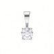 9ct White Gold 0.50ct Lab Grown Diamond 4 Claw Solitaire Pendant