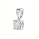 9ct White Gold 0.50ct Lab Grown Diamond 4 Claw Solitaire Pendant