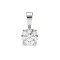 9ct White Gold 1.00ct Lab Grown Diamond 4 Claw Solitaire Pendant