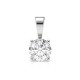 9ct White Gold 1.00ct Lab Grown Diamond 4 Claw Solitaire Pendant