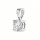 9ct White Gold 1.00ct Lab Grown Diamond 4 Claw Solitaire Pendant