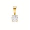 9ct Yellow Gold 0.50ct Lab Grown Diamond 4 Claw Solitaire Pendant