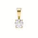 9ct Yellow Gold 0.50ct Lab Grown Diamond 4 Claw Solitaire Pendant