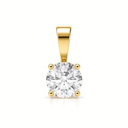 9ct Yellow Gold 1.00ct Lab Grown Diamond 4 Claw Solitaire Pendant