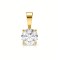 9ct Yellow Gold 1.00ct Lab Grown Diamond 4 Claw Solitaire Pendant