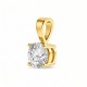 9ct Yellow Gold 1.00ct Lab Grown Diamond 4 Claw Solitaire Pendant