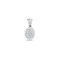LAB9P501 | 9ct White Gold 0.87cts Lab Grown Diamond Halo Pendant