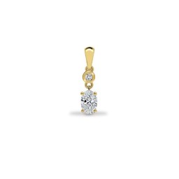 LAB9P502 | 9ct Yellow Gold 0.54cts Oval Lab Grown Diamond Pendant