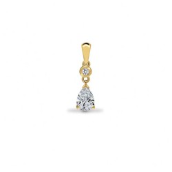 9ct Yellow Gold 0.79cts Pear Lab Grown Diamond Pendant