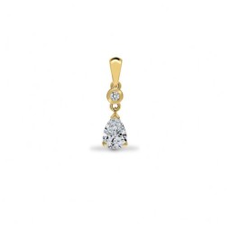 LAB9P504 | 9ct Yellow Gold 0.79cts Pear Lab Grown Diamond Pendant