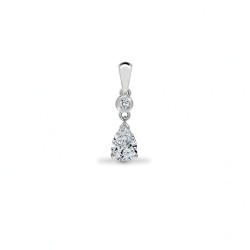 9ct White Gold 0.79cts Pear Lab Grown Diamond Pendant