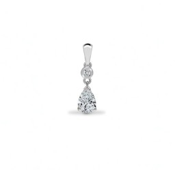 LAB9P505 | 9ct White Gold 0.79cts Pear Lab Grown Diamond Pendant