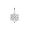 9ct White Gold 1.00ct Lab Grown Diamond 7 Stone Cluster Pendant