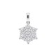 9ct White Gold 1.00ct Lab Grown Diamond 7 Stone Cluster Pendant