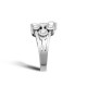 9ct White Gold 1.00ct Lab Grown Diamond 3 Row Bubble Ring