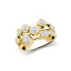 9ct Yellow Gold 1.00ct Lab Grown Diamond 3 Row Bubble Ring
