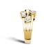 9ct Yellow Gold 1.00ct Lab Grown Diamond 3 Row Bubble Ring