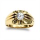 9ct Yellow Gold Gents 0.50ct Lab Grown Claw Set Diamond Ring