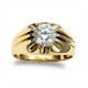9ct Yellow Gold Gents 1.00ct Lab Grown Claw Set Diamond Ring