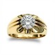 9ct Yellow Gold Gents 2.00ct Lab Grown Claw Set Diamond Ring