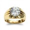 9ct Yellow Gold Gents 3.00ct Lab Grown Claw Set Diamond Ring
