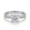9ct White Gold 1.00ct Lab Diamond & 0.14ct Diamond Wed-Fit Round Brilliant Cut Engagement Ring