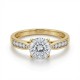 9ct Yellow Gold 1.00ct Lab Diamond & 0.14ct Diamond Wed-Fit Round Brilliant Cut Engagement Ring