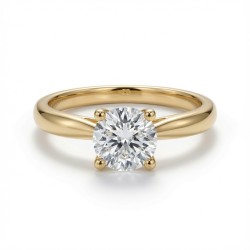 9ct Yellow Gold 1.00ct Lab Diamond Wed-Fit Solitaire Ring