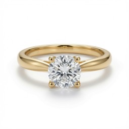 9ct Yellow Gold 1.00ct Lab Diamond Wed-Fit Solitaire Ring