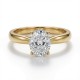 9ct Yellow Gold 1.00ct Lab Diamond Wed-Fit Oval Solitaire Ring