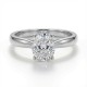 9ct White Gold 1.00ct Lab Diamond Wed-Fit Oval Solitaire Ring