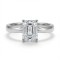 9ct White Gold 1.00ct Lab Diamond Wed-Fit Emerald Cut Solitaire Ring