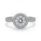 9ct White Gold 1.00ct Lab Diamond & 0.23ct Diamond Wed-Fit Round Halo Ring