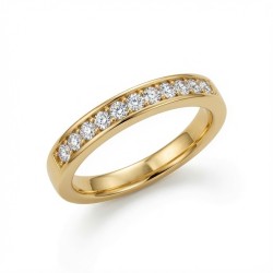 9ct Yellow Gold 0.20ct Lab Diamond Half Eternity Ring