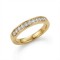9ct Yellow Gold 0.20ct Lab Diamond Half Eternity Ring