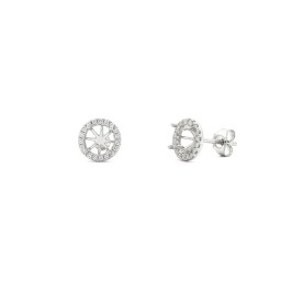 9ct White Gold 0.62ct Natural Diamond Halo Earrings