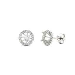 9ct White Gold 0.62ct Natural Diamond Halo Earrings