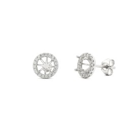 9ct White Gold 0.62ct Natural Diamond Halo Earrings