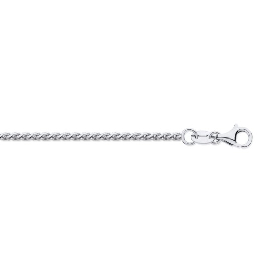 PCN003A-16 | 950 Platinum Diamond Cut Spiga 1.10mm Pendant Chain