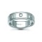PLW032-4 | Platinum 4mm Diamond 6pts Rubover set Wedding Ring