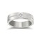 PLW065-5 | Platinum RBC Flat Court Natural Diamond Wedding Band Half Set - 5mm - 30pts