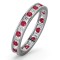 PTFE001R-100-HSI | Platinum Channel Set Full Eternity Ring Diamond 0.50ct Ruby 0.80ct H Si