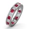 PTFE001R-200-HSI | Platinum Channel Set Full Eternity Ring Diamond 1.00ct Ruby 1.50ct H Si