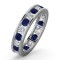 PTFE001S-200-HSI | Platinum Channel Set Full Eternity Ring Diamond 1.00ct Sapphire 1.70ct H Si