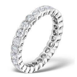 PTFE003-115-GVS-I | Platinum Rub Over Set Full Eternity Ring Diamond 1.00ct G VS