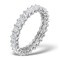PTFE006-200-HSI | Platinum Claw Set Full Eternity Ring Princess Cut Diamond 2.00ct H Si
