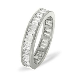 PTFE008-150-HSI | Platinum Channel Set Full Eternity Ring Baguette Diamond 1.50ct H Si