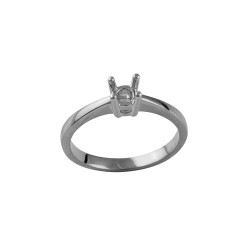 PTM003-025 | Platinum 0.25ct 4mm Round Solitaire 4 Claw Ring Mount