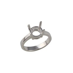 PTM003-150 | Platinum 1.50ct 7.5mm Round Solitaire 4 Claw Ring Mount