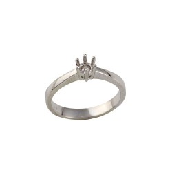 PTM004-025 | Platinum 0.25ct 4mm Round Solitaire 6 Claw Ring Mount